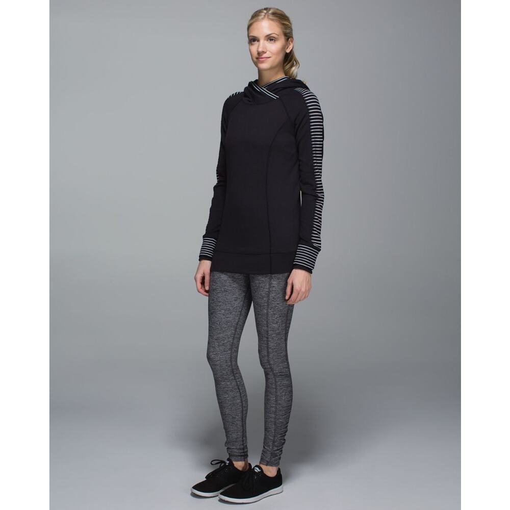 Lululemon Think Fast Hoodie Black Stripe - Picture 3 of 7